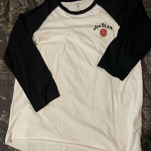 Jim Beam Black and White Raglan Shirt